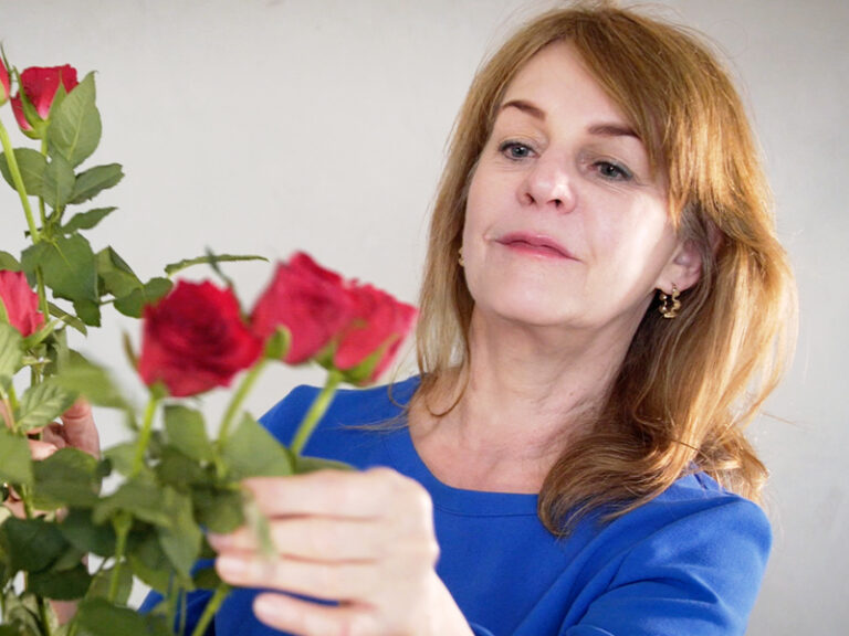 Silke mit Rosen